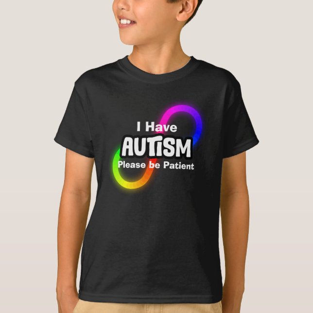 Rainbow Infinity Knot Autism Awareness   T-Shirt (Front)