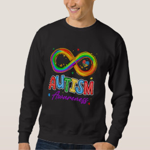 Rainbow Infinity Love Autism Neurodiversity Awaren Sweatshirt