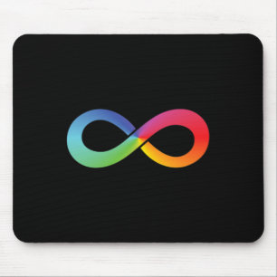 Rainbow Infinity Symbol Autism Awareness Neurodive Mouse Mat