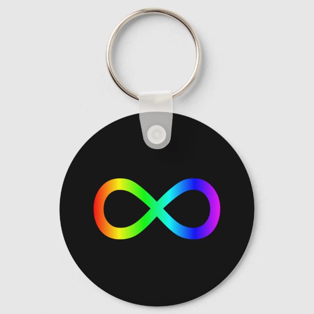 Rainbow Infinity Symbol Key Ring (Front)