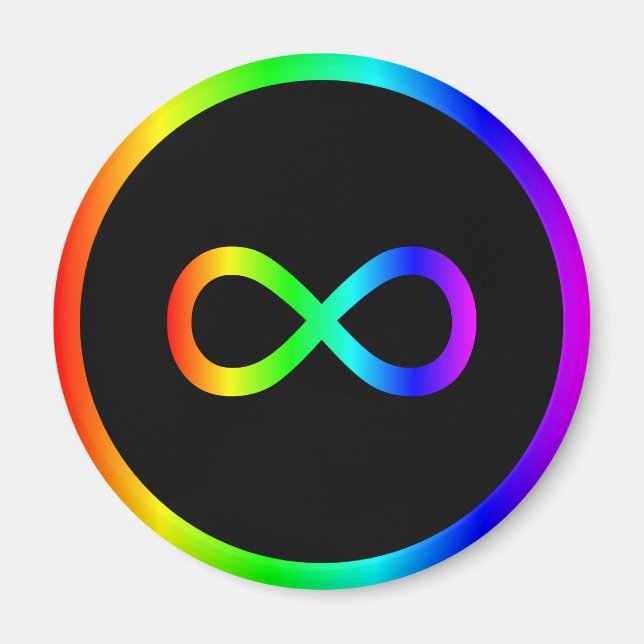 Rainbow Infinity Symbol Magnet (Front)