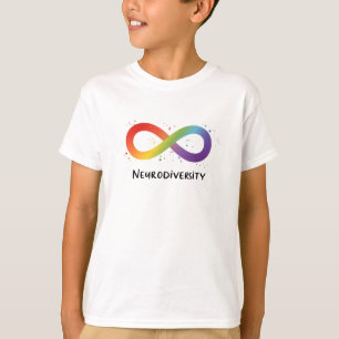 Rainbow Infinity Symbol Neurodiversity Awareness T-Shirt