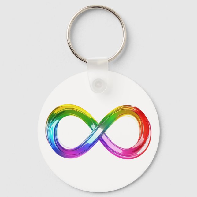Rainbow Inifinity Symbol Key Ring (Front)