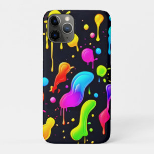 Rainbow Ink Paint Splashes iPhone 11 Pro Case