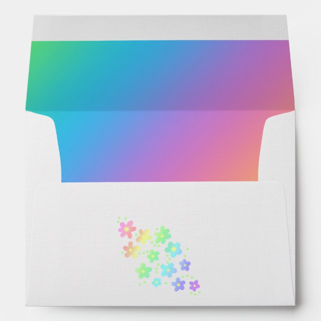 Rainbow Inside Only Wedding Envelopes (Back (Bottom))