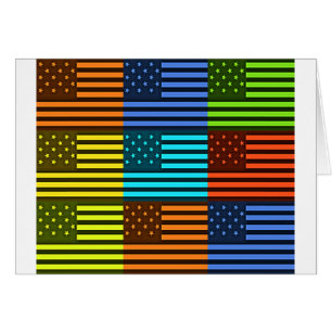 Rainbow-Inspired American Motif Flag Design