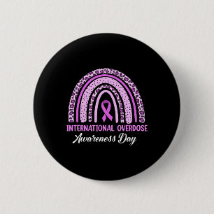 Rainbow International Overdose Awareness Day Purpl 6 Cm Round Badge