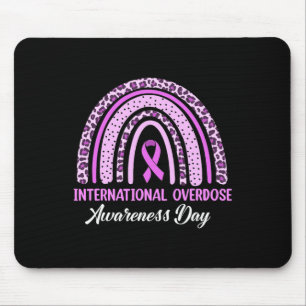 Rainbow International Overdose Awareness Day Purpl Mouse Mat