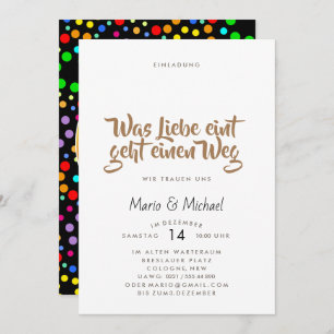 Rainbow invitation