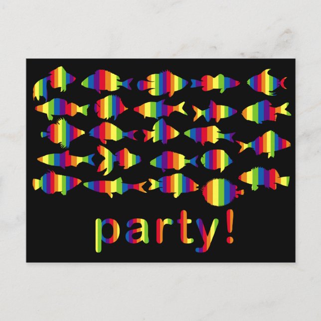Rainbow Invitation Postcard (Front)