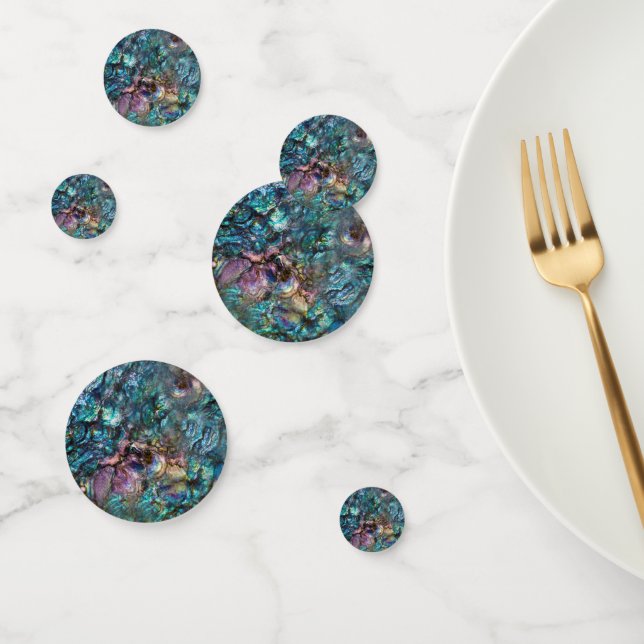 Rainbow Iridescent Abalone Sea Shell Beach Party Confetti (Group)