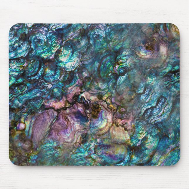 Rainbow Iridescent Abalone Sea Shell Mouse Mat (Front)