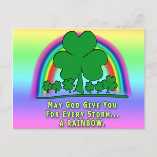 RAINBOW - IRISH BLESSING POSTCARD (Front)