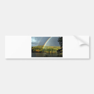 rainbow irish luck lucky nature sky water trees bumper sticker
