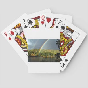 rainbow irish luck lucky nature sky water trees playing cards