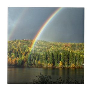 rainbow irish luck lucky nature sky water trees tile