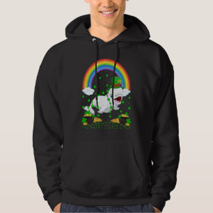 Rainbow Irish Shamrock Beluga Whale St Patrick's D Hoodie