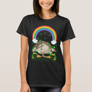 Rainbow Irish Shamrock Guinea Fowl Bird St Patrick T-Shirt