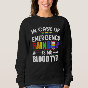 Rainbow Is My Blood Type Gay Lgbt Transgender Prid Sweatshirt