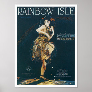 Rainbow Isle Vintage Songbook Cover Poster