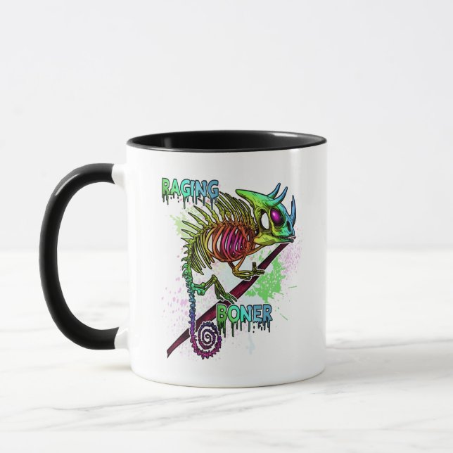 Rainbow Jackson's Chameleon Skeleton Raging Mug (Left)