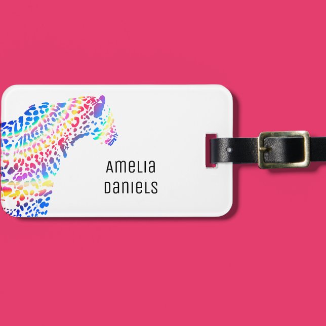  Rainbow Jaguar Personalised Luggage Tag (Creator Uploaded)