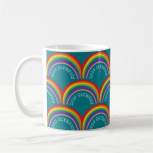Rainbow Japanese Fan 2020 Olympics Coffee Mug