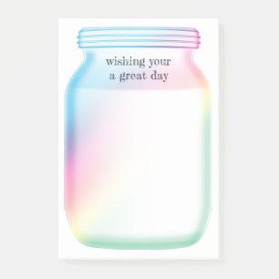 rainbow jar post-it notes