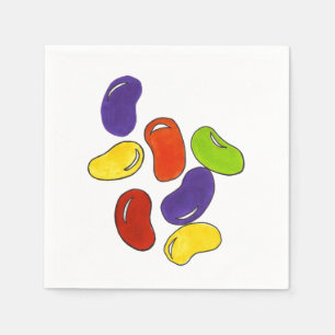 Rainbow Jelly Bean Beans Candy Easter Napkins