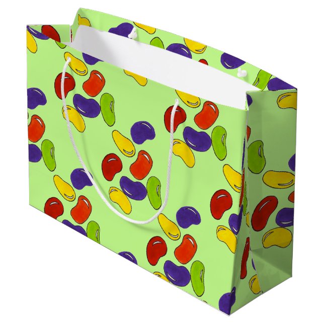 Rainbow Jelly Bean Jellybean Candy Easter Sweets Large Gift Bag (Back Angled)