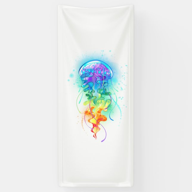 Rainbow jellyfish banner (Vertical)