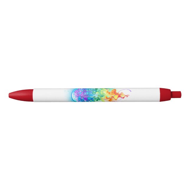 Rainbow jellyfish black ink pen (Front)
