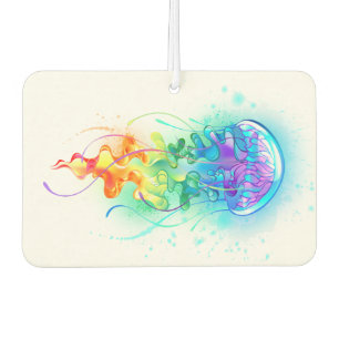 Rainbow jellyfish car air freshener