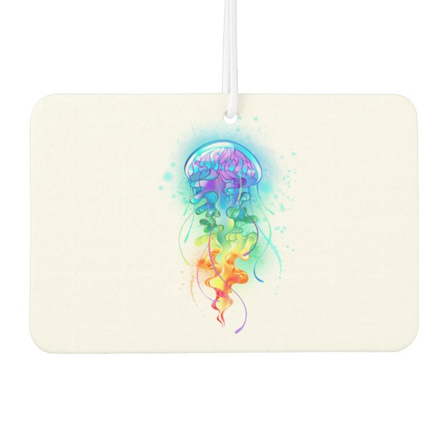Rainbow jellyfish car air freshener (Front)