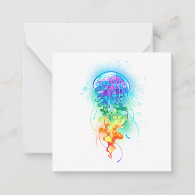 Rainbow jellyfish card (Front)