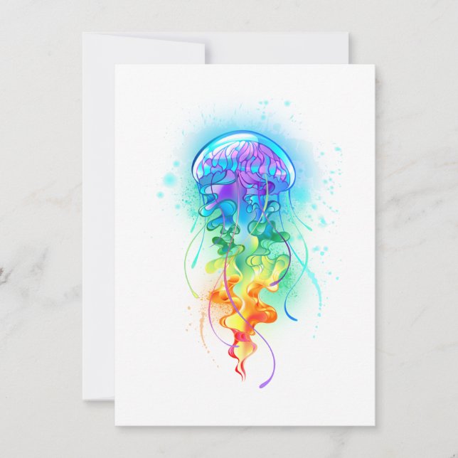 Rainbow jellyfish card (Front)