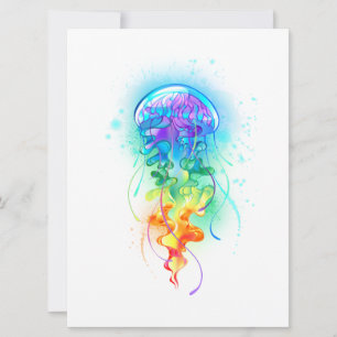 Rainbow jellyfish card