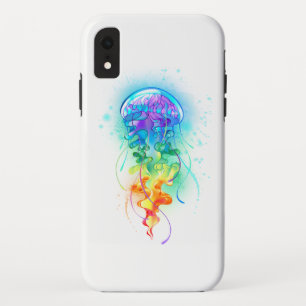 Rainbow jellyfish iPhone XR case