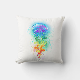 Rainbow jellyfish cushion
