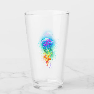 Rainbow jellyfish glass