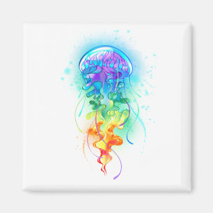 Rainbow jellyfish magnet