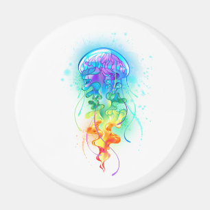 Rainbow jellyfish magnet