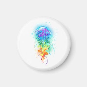 Rainbow jellyfish magnet