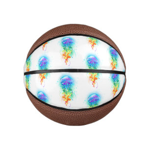 Rainbow jellyfish mini basketball