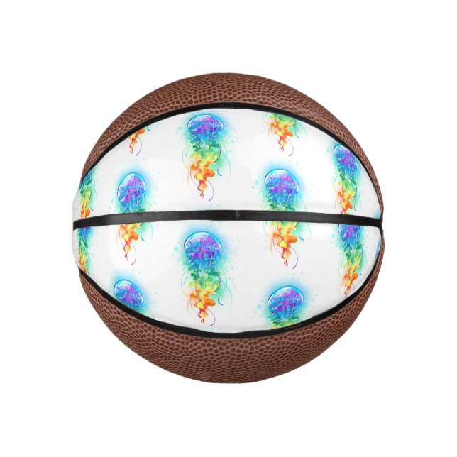 Rainbow jellyfish mini basketball (Front)