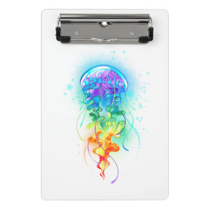 Rainbow jellyfish mini clipboard