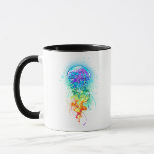Rainbow jellyfish mug