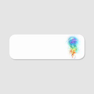 Rainbow jellyfish name tag