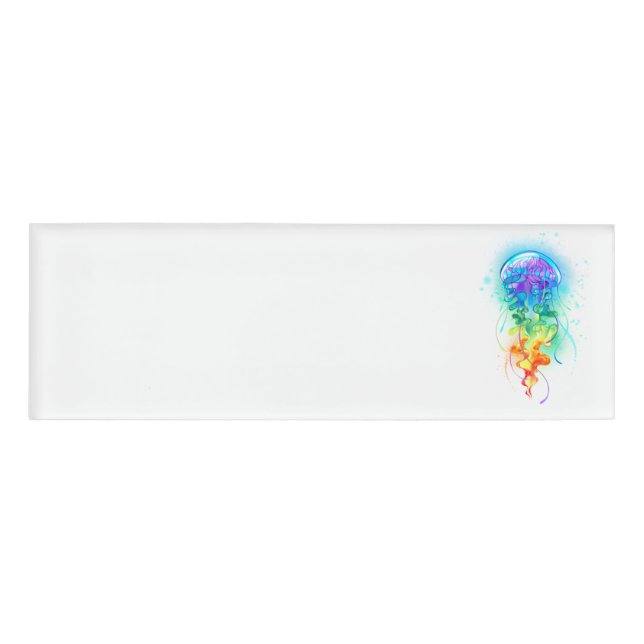 Rainbow jellyfish name tag (Front)