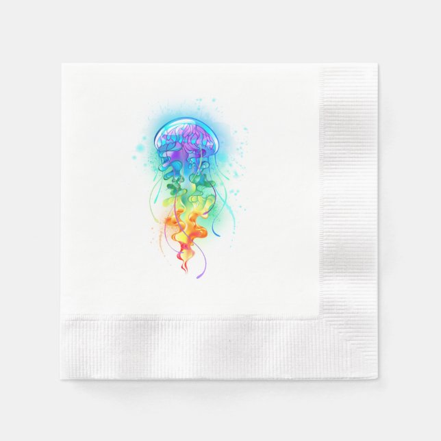 Rainbow jellyfish napkin (Front)